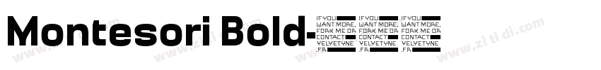 Montesori Bold字体转换